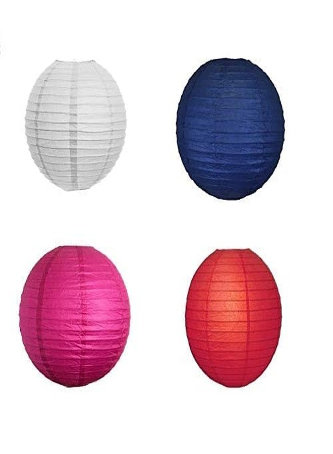 RangTeq Decorators 12 inch Hanging Paper Lantern Ball Lamp Shade (30 x 30 cm, Multi) - 10 Pieces (12 inch Multi Pack of 10) - Image 1